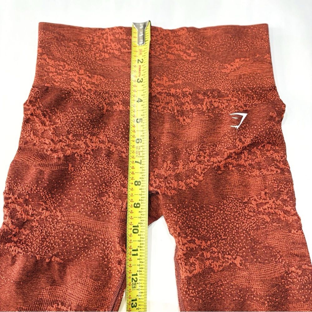 Gymshark Adapt Camo Seamless Legging Women XS Rust Textured Sportswear - Picture 6 of 7